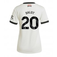 Camiseta Manchester United Diogo Dalot #20 Tercera Equipación Replica 2024-25 para mujer mangas cortas